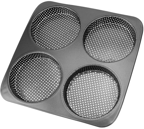CIOIUGPIUK Molde for Pan de Hamburguesa de 5 Pulgadas, Molde for Hamburguesa de Acero al Carbono Antiadherente, Molde for Hornear Grande de 4 Tazas for Hacer en casa