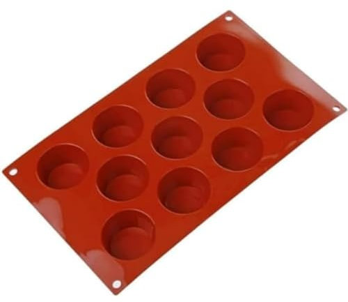 silikomart | SF0022 Moule en Silicone pour MINI MUFFIN Monoportions, Antiadhésif, 11 cavités, Lot de 1 Moule à gâteau, Ø 51 h 28 mm, Made in Italy
