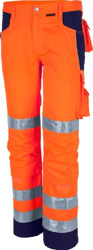 Qualitex Warnschutz Bundhose PRO MG 280 g - Unisex Arbeitshose - DIN zertifizierter Männer und Frauen Warnschutz für Professionals