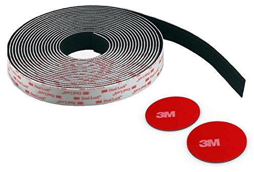 3M Dual Lock SJ 3550 Klettband Klebeband 25,4 mm x 2 Meter + 2x 3M 4229P Klebepunkte D30