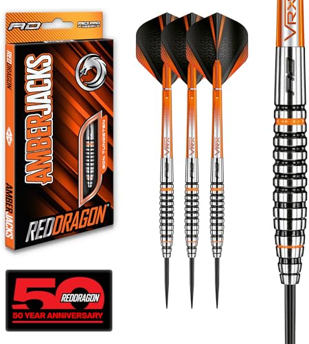 Amberjack 14: 23g Tungsten Darts Set with Flights and Stems
