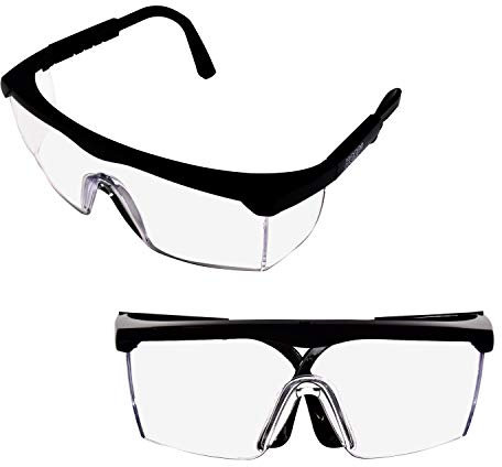 HQRP 2-er Pack UV Schutzbrille/Glaeser mit klarer Toenung fuer Schießen, Pistolenprogramm, Schießstand, Airsoft, Nerf-Pistolen, Racquetball, Wasserballon-Kampf