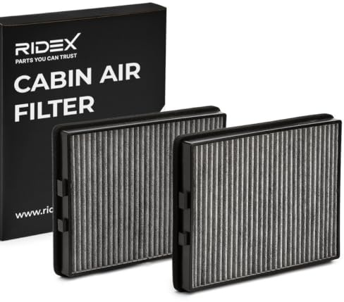 RIDEX 424I0015 Innenraumfilter Pollenfilter Aktivkohlefilter Höhe: 31 Breite: 199 Länge: 262 Kompatibel mit VW POLO 9N Passat Variant 3G5, CB5, BMW 3 Limousine E90 3 Limousine E46 5 Limousine E39