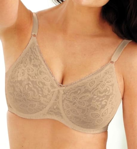 Bali #3432 Lace-n-Smooth Underwire NUDE 38 C