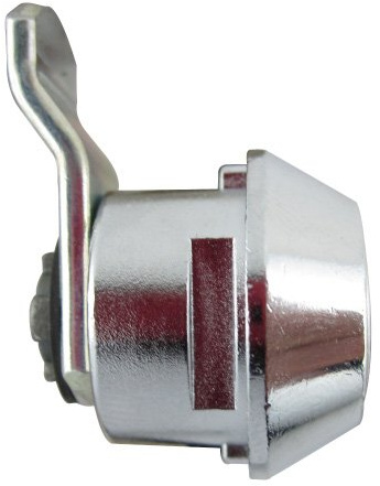 Serrure à came S7312 Argenté SCHWEISTHAL pour boîte aux lettres, 2 clés, verrouillable, 90 degrés, Plaque en laiton, Fixation à écrou