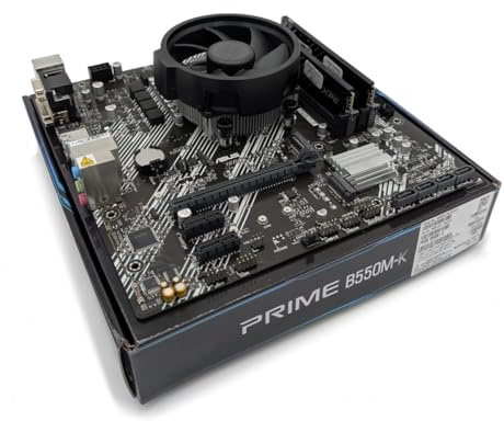 Ryzen 5 5600X 3.7Ghz (Turbo 4.6Ghz) 6 Core 12 Thread CPU, Prime B550M-K Motherboard & 32GB 3200Mhz DDR4 RAM Pre-Built Bundle