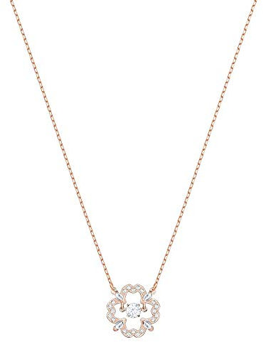 Swarovski Collana Sparkling Dance Flower, bianco, placcato oro rosa 5408437