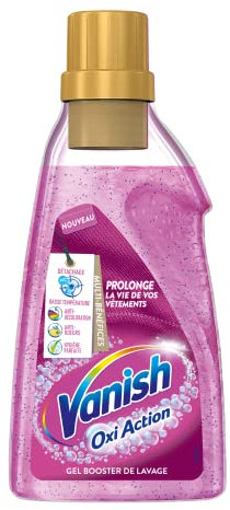 Vanish Oxi Action Booster de Lavage - Détachant Textile et Anti-décoloration Non parfumé - Gel 750ml