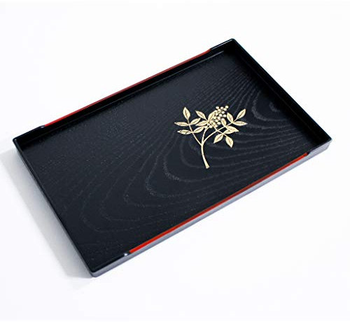 Plateau de service à thé, style traditionnel japonais, 25,4 x 16 cm, fabriqué au Japon.