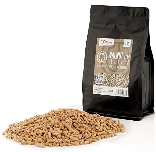 BBQ-Toro Walnut Blend Pellets al 100% in legno (prevalentemente noce) | 1 kg | Pellet in noce per grill, smoker, pellet per forni da pizza o impianti di riscaldamento | Pellet per barbecue
