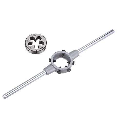 sourcing map Matrize M14x1 Gewinde Rundstempel 38mm M12-M16 Halterung Einstellbare Schlüssel