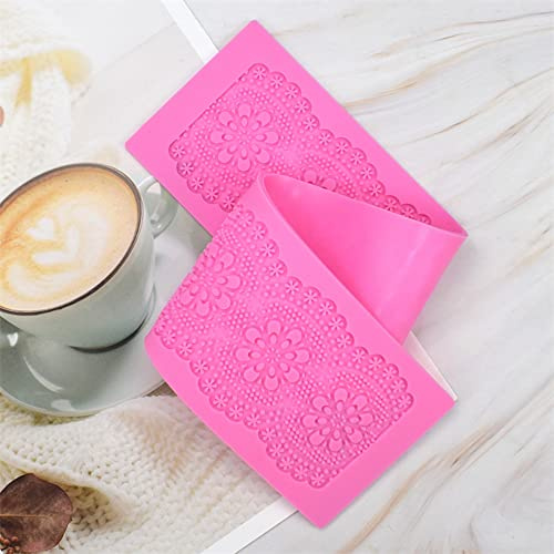 Stampi in silicone 3D a forma di foglia cava, nido d'ape, ape, caramelle, motivo floreale, stampo per fondente per torte, decorazione artigianale (U, fiore, 39,6 x 8,1 x
