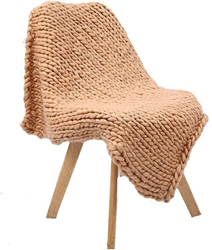 MHUQIA Gestrickte Decke 200x200cm, Grob Kuscheldecke, Grobstrick Wolldecke Strickdecke Tagesdecke üBerwurf Decke Zuhause Dekor Geschenk FüRs Sofa