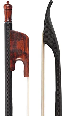 TSTS Geigenbogen Carbon Fiber Round Stick Snakewood Frog White Rosshaar Gut Ausbalancierter 4/4 Geigenbogen Im Klassischen Stil