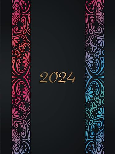 2024: Agenda 1 Seite 1 Tag Groß A4 Tagesplaner und Buchkalender, 12 Monate von Januar bis Dezember, Zusätzlich zu Kalender mit Feiertagen, wichtigen Notizen / TO DO.