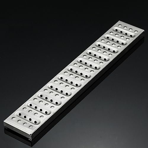 Drenaje de zanjas canal Exterior Rejilla Tapa Desagüe, Resistente Sliver Rejilla De Canal De Zanja, Acero Inoxidable Colador De Alcantarilla Tapa De Canalón Para Piso De Concreto ( Size : 40x58x2.5cm/