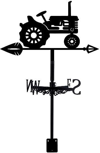 SUPERDANT Banderuola Segnavento Macchina Agricola Banderuola da Metallodi Direzione per Giardino Pensile Girandola Segnavento da Tetto Personalizzato Decorazione per Esterni