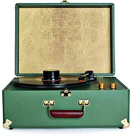 ROLTIN Tourne-Disque Portable, Platine Vinyle Portable avec Haut-parleurs stéréo intégrés, Valise à entraînement par Courroie à 3 Vitesses VI (phonographe)