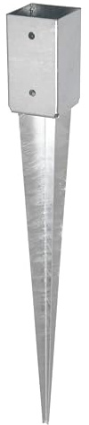 MiG-met - Einschlaghülse - Pfostenträger höhenverstellbar - 80x80x750mm - Einschlagbodenhülse - Bodenanker - Bodenhülse sonnenschirm - Erdspieße Metall sonnenschirm - Erdanker Legierter Stahl