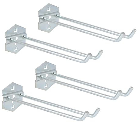 AOKWAWALIY Ganchos de almacenamiento para garaje, accesorios de bicicleta, 4 ganchos de almacenamiento de acero galvanizado, ganchos para colgar en la pared, estantes de escalera