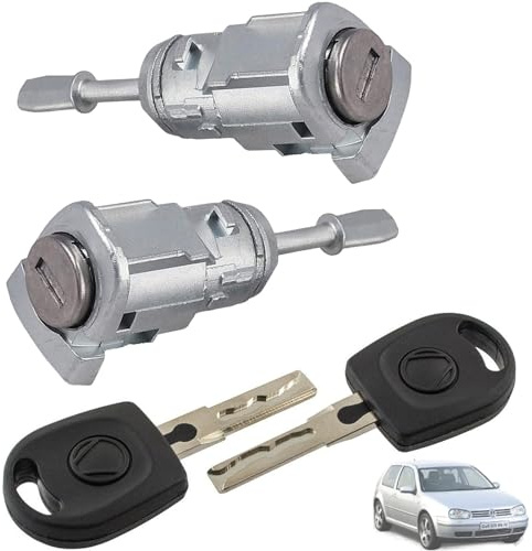 Twowinds Schließzylinder, Türschloss mit Schlüssel Schlüßel - L/R | Kompatibel mit VW Bora 1J2, 1J6 (1997-2006) alle Modelle, Golf IV 1J1, Fox (2005-2014), New Beetle (1998-2010)