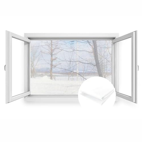 Zanzariera Rotolo Fibra di Vetro 2x4.5m Rotolo Rete Per Zanzariere A Rullo Anti-Insetti Regolabili Zanzariere In Fibra Di Vetro Per Finestra E Porta Zanzariere －Bianco