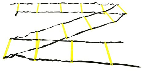 Agility-Leiter, Trainingsleiter für Beinarbeit, Geschwindigkeitsleiter, Feste Agility-Leiter, 7 M, 14 Sprossen, PP, Agility-Geschwindigkeitsleiter, Treppe für Fitness, Fußball,
