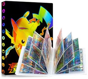 Sammelalbum für Karten, 4 Taschen Kartenordner, 30 Seiten Sammelkarten Hefte, Kartenbuch, Album 01