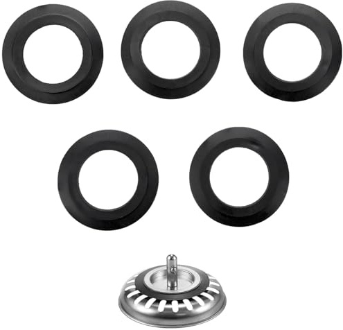 O-Rings Rubber Gasket 5 Pcs Franke kitchen Sink Plug Seal | Washers Pipe Waste Basin Click Plugs Bath for Franke Basket Strainer for 78 79 80 82 83mm,Universal Drain Sealing Replacement