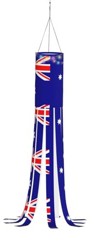 Festlicher Windsack mit australischer Flagge, Halloween-Geisterdekorationen, ästhetische Herbst-Windsäcke für den Außenbereich