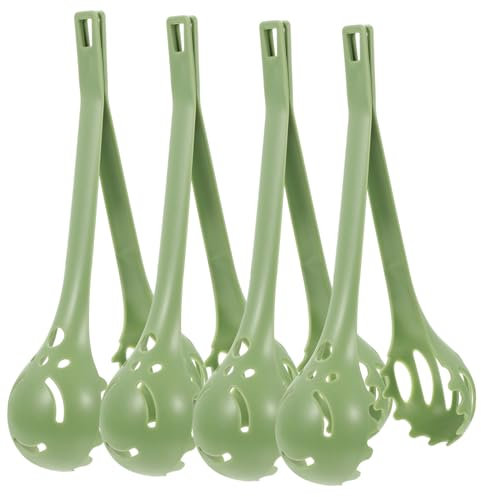 OKUMEYR 4pcs Multifunctional Egg Whisk and Cooking Tong Household Long Handled Whisk for Salad Tongs for Cooking Noodles and Kitchen Use