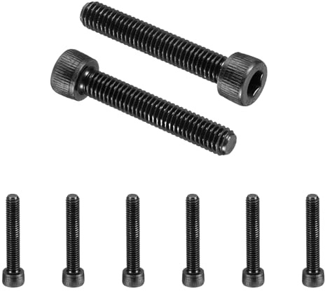 PATIKIL 10 Stück Innensechskant Zylinderkopfschrauben M6x35mm, 12,9 Stärkestufe Kohlenstoffstahl Zylinderschrauben Set, Vollgewinde Schwarz Schrauben Set für Install Befestigung Reparatur