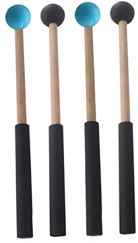 GOOHOCHY 2pares Mazos de Marimba para Instrumentos de Percusión Baquetas de Rendimiento de Lengüeta Mazos para Xilófono