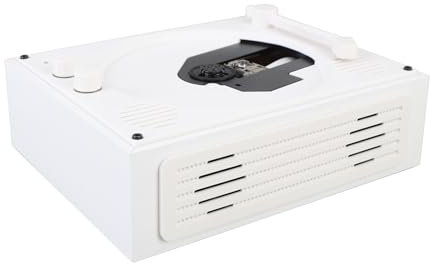 Zunate BT CD Player Boombox med Högtalare, MP3 Stereo Desktop CD Music Player 2000mah Uppladdningsbar Spelare med Dubbla Stereohögtalare för Support CDR WCD MP3 WAV WMA