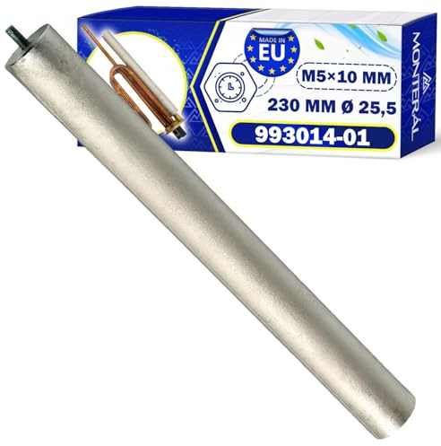 Opferanode für Warmwasserspeicher 230 mm Ø 25,5 Gewinde M5 mm für Ariston | Originalcode 993014-01 993014 für Boiler - MADE IN EU - MONTERAL
