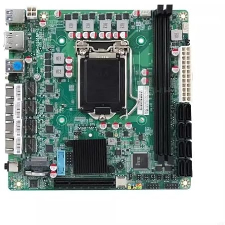Carte mère N17 NAS haute vitesse pour ordinateur de bureau, DDR4 LGA1151, prend en charge i3/i5/i7, processeur Intel de 6e à 9e génération, 4 cartes réseau 2,5 G, M.2 NVME, 8SATA3.0/USB 3.0/carte de