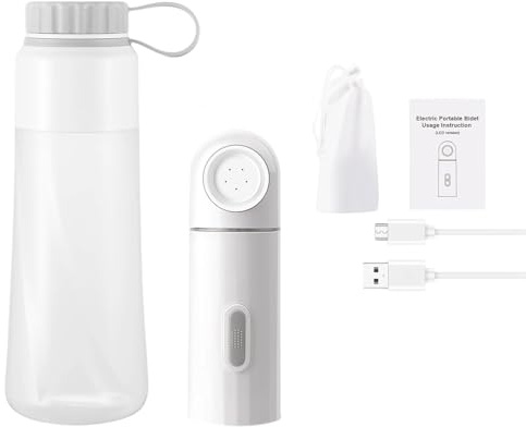 PANGBOER Bidet électrique portable rechargeable et étanche de 350 ml pour utilisation en voyage