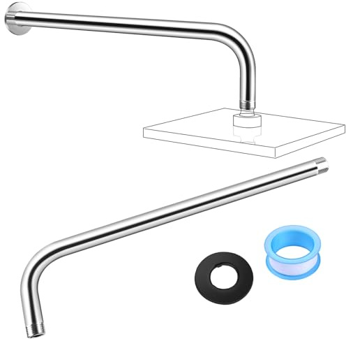 NAKIHOUSE Brausearm, 30cm Edelstahl ‌Rund Wandarm Duscharm für Regenduschkopf Wandmontage (Nein Enthalten Duschkopf)