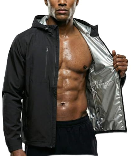 Junlan Sauna Suit for Men - Sweat Suit Sauna Jacket for Gym Workout