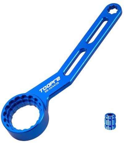 Hanlintk Fahrrad-Werkzeug für Tretlager, 12/16-Zahn BB 39/41/44/46/49 mm, Universal-Kurbelgarnitur-Montage und Demontage, Blau