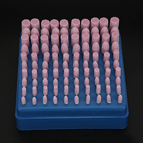 ZJchao Brocas de Molienda, Brocas de Lijado Diámetro del Vástago de 3 Mm 100 Piezas Kit de Afilado de Alúmina Fundeda de Grano 80 Adecuado para Pulir Bricolaje Jade, Madera, Metal