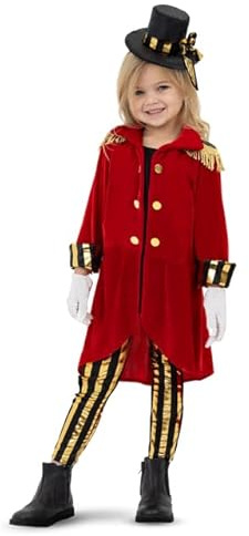 Ringmaster Girl Costume – Circus Outfit for Girls, Carnival Costume for Dress Up, Halloween & Themed Parties (Large)