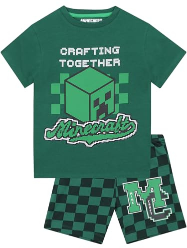 Minecraft Pyjama Garcon, Creeper Pyjama Enfant Garcon, Vetement De Nuit Enfant