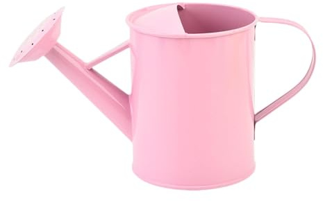 SiaBiced Regadera para Plantas Regadera Jardín Maceta Flores con Diseño de Ancha de Hierro Adecuada para Niños y Adultos en Decoración de, Rosa