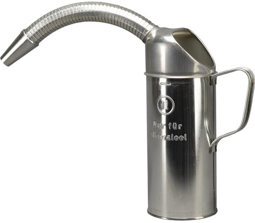 PRESSOL 7642 Messbecher Weißblech inklusive Flexauslauf Inhalt 1 Liter, Silber