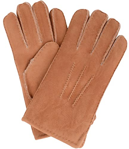 Snugrugs Herren-Luxus-Lammfell Handschuhe. Tan. Größen - Klein bis extra groß