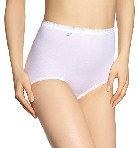 Sloggi Damen Unterhose Basic+ Maxi , 2-Pack, 50, Weiß