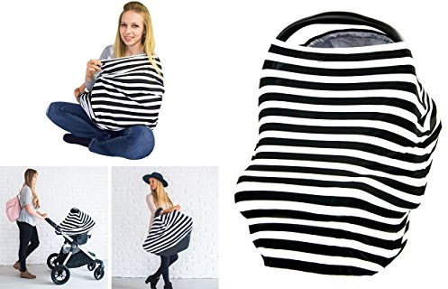 Xiaoyu Stilleinlage, Babyschutzhaube, Stilleinlage, geeignet für Jungen und Mädchen, Mehrzweck-Stilleinlage (schwarz-weiß gestreift)