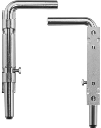 SOTECH 2 Stück Garten-Torriegel 200 mm Stahl verzinkt Ø 16 mm | Robuste Sicherheit für Ihr Gartentor Torfeststeller Gartentorfeststeller Riegelverschluß