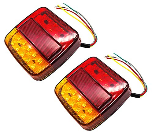 Feu arrière de caravane, camion-remorque Lemonbest 12V Feu arrière de feu arrière arrière Caravan 26 LED pour camion, remorque, camion, fourgon utilitaire (Pack of 2X)
